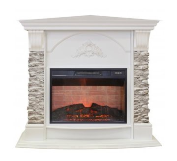 Каминокомплект RealFlame Athena Corner GR STD/EUG/24 WT с очагом Irvine 24