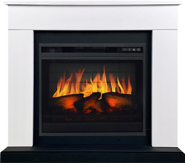 Каминокомплект Royal Flame Bergen 23 CRM (Разборный) с очагом Vision 23 EF LED 3D FX белый с черным — фото 1