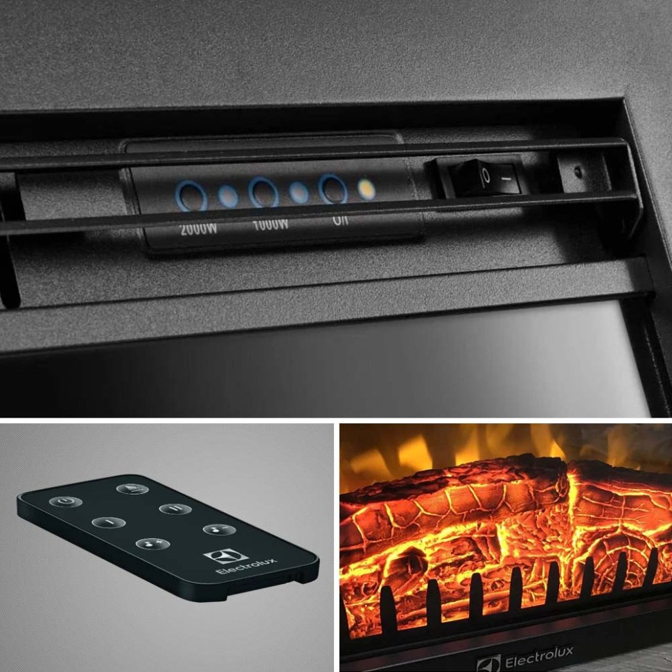 Каминокомплект Хорошие Камины Марс с очагом Electrolux EFP/P-2520LS черный
