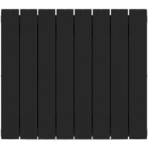 Биметаллический радиатор отопления Rifar Supremo 500 боковое подключение 8 секций антрацит