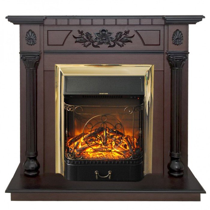 Каминокомплект RealFlame Dacota STD/EUG AO с очагом Majestic Lux Brass S