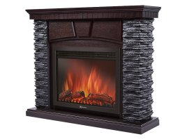 Каминокомплект Firelight Porto 25 с очагом Electrolux EFP/P-2520LS камень черный/шпон венге