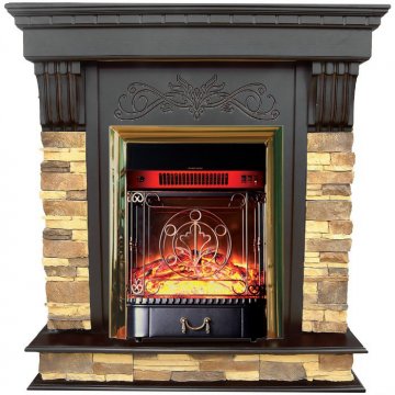 Каминокомплект Interflame Брайт венге с очагом Majestic FX M Brass
