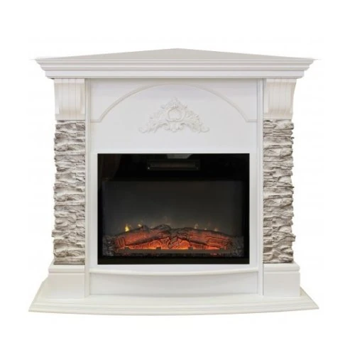 Изображение товара Каминокомплект RealFlame Athena Corner GR STD/EUG/24 WT с очагом Kendal 24