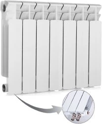 Изображение товара Биметаллический радиатор RIFAR BASE VENTIL L 200 x7, 7 секций, нижнее подключение, российский бренд