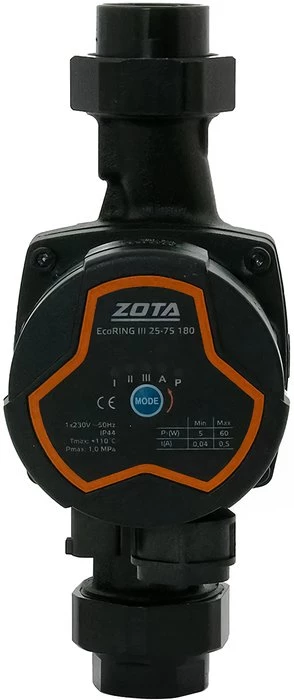 Изображение товара Циркуляционный насос Zota EcoRING III 25-75 для систем отопления и охлаждения Изображение товара Циркуляционный насос Zota EcoRING III 25-75 для систем отопления и охлаждения