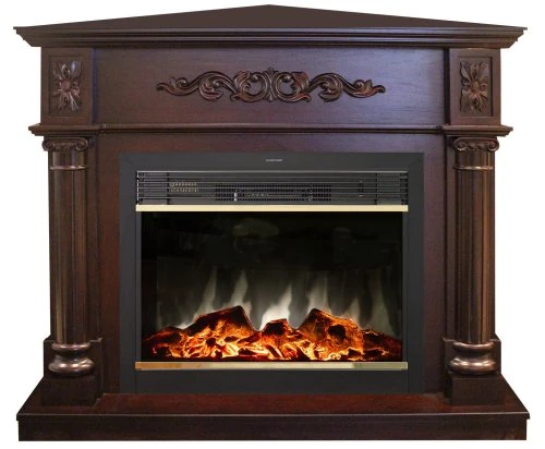 Изображение товара Каминокомплект RealFlame Silvia Corner 26 AO с очагом MoonBlaze LUX Brass