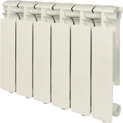 Изображение товара Радиатор алюминиевый STOUT Bravo 350 x6 для водяного отопления, белый