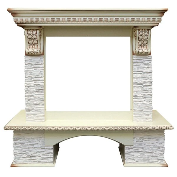 Изображение товара Портал Royal Flame Pierre Luxe сланец белый для электрокамина 38.5х113х103 см Изображение товара Портал Royal Flame Pierre Luxe сланец белый для электрокамина 38.5х113х103 см