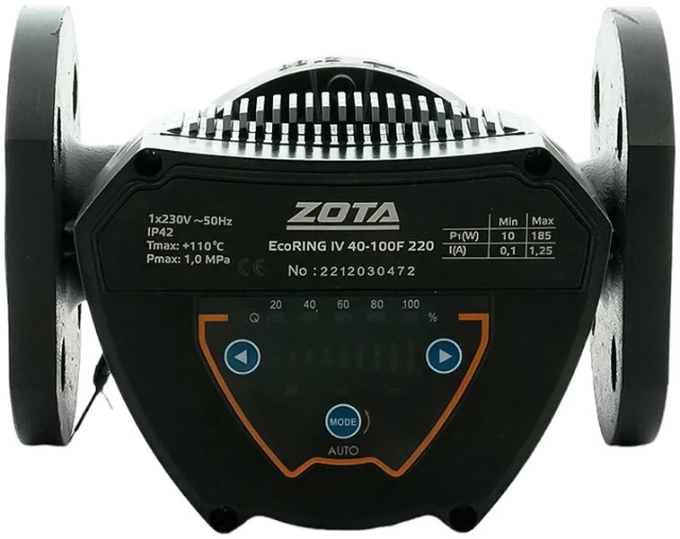 Изображение товара Циркуляционный насос Zota EcoRING IV 40-100F для систем отопления и кондиционирования Изображение товара Циркуляционный насос Zota EcoRING IV 40-100F для систем отопления и кондиционирования