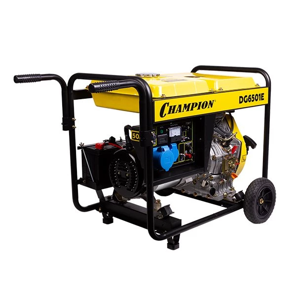 Изображение товара Дизельный электрогенератор Champion DG6501E мощностью 5 кВт для строительных работ