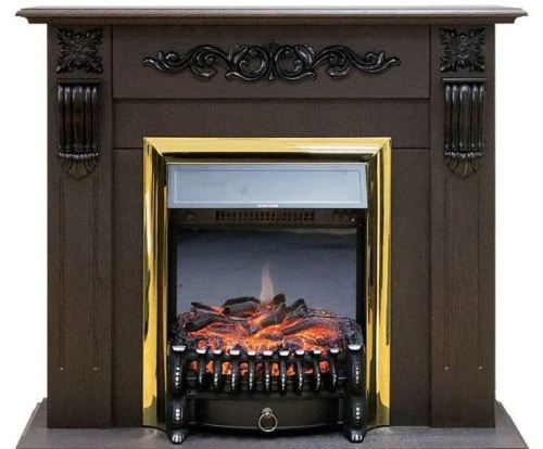 Изображение товара Каминокомплект RealFlame Dominica STD/EUG DN с очагом Fobos Lux Brass S