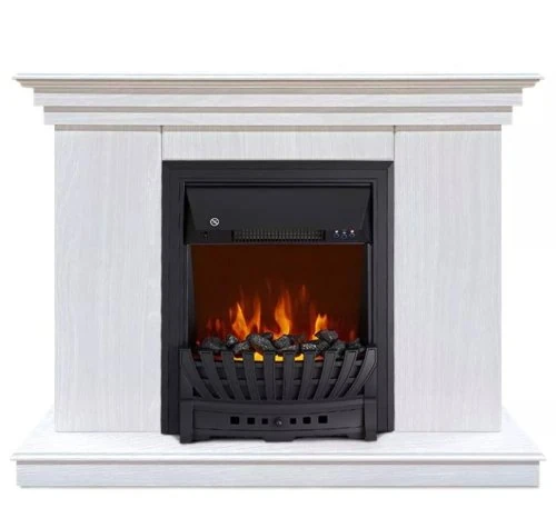 Изображение товара Каминокомплект Хорошие Камины Марс с очагом Royal Flame Aspen Black белое дерево