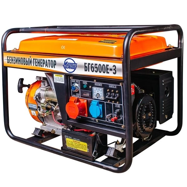 Изображение товара Бензиновый генератор Magnus БГ-6500Е-3 мощностью 6.5 кВА, открытая рама
