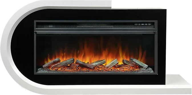 Изображение товара Каминокомплект Royal Flame Basel L электрокамин с очагом Vision 42 LOG LED белый черный