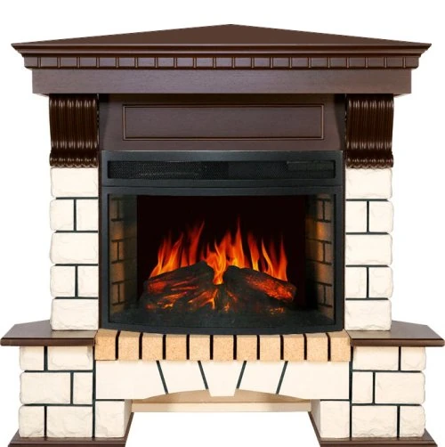 Изображение товара Каминокомплект Royal Flame Pierre Luxe угловой c очагом Dioramic 25 FX