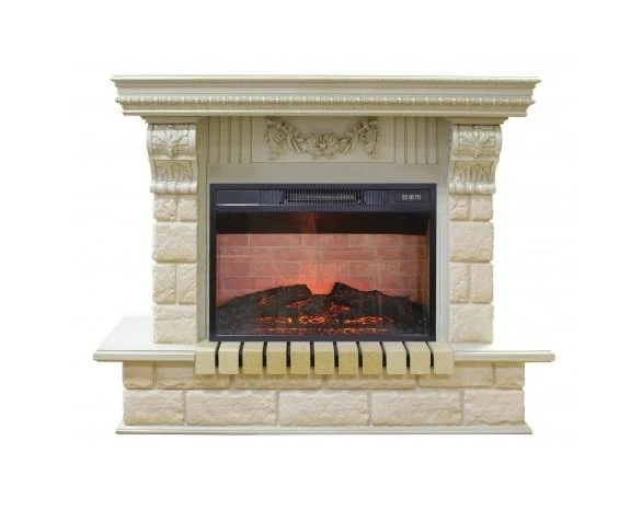 Изображение товара Электрокаминокомплект RealFlame Gracia 25'5/24 WT с очагом Irvine 24, стильный камин для дома