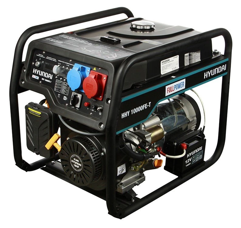 Изображение товара Бензиновый электростанция Hyundai HHY 10000FE-T мощность 7.5 кВт, электростарт, Китай
