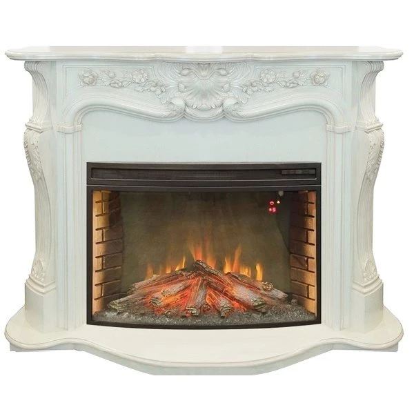 Изображение товара Каминокомплект электрокамин RealFlame Ellada 33 WT с имитацией пламени и обогревом Изображение товара Каминокомплект электрокамин RealFlame Ellada 33 WT с имитацией пламени и обогревом
