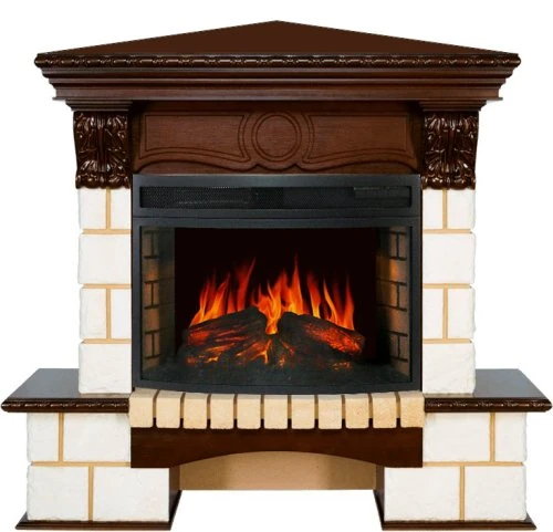Изображение товара Каминокомплект Royal Flame Pierre Luxe шампань угловой c очагом Dioramic 25 FX