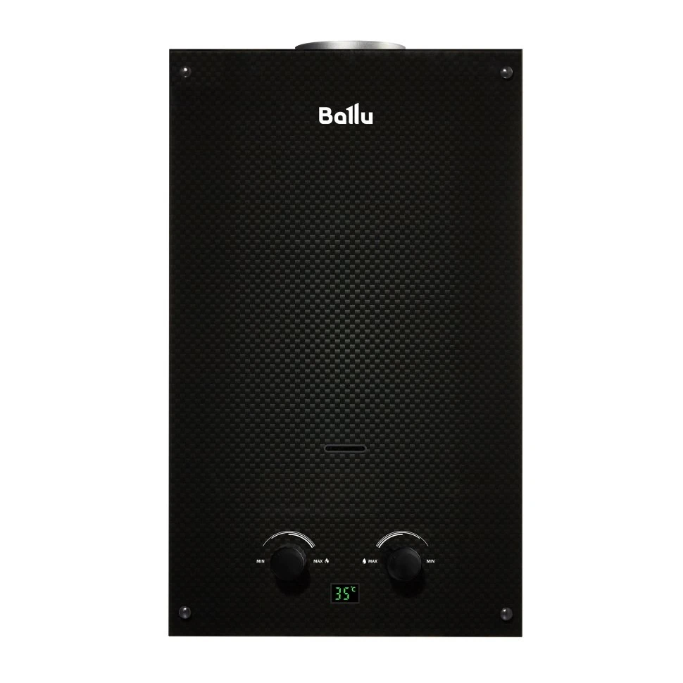 Изображение товара Водонагреватель проточный газовый Ballu GWH 10 Fiery Glass Carbon