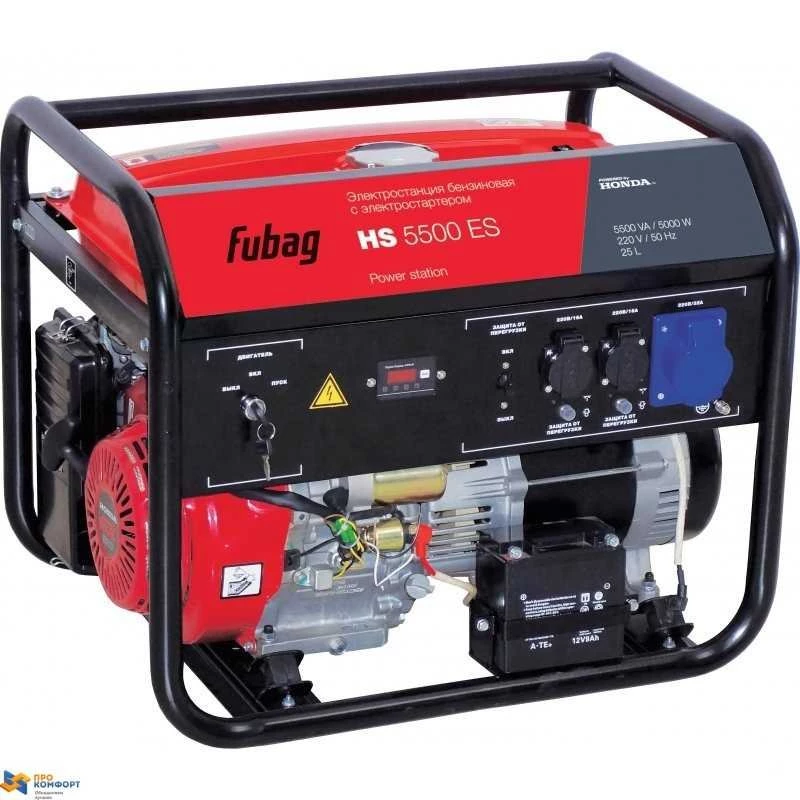 Изображение товара Бензиновый генератор Fubag HS 5500 Honda с воздушным охлаждением и мощностью 5.5 кВА