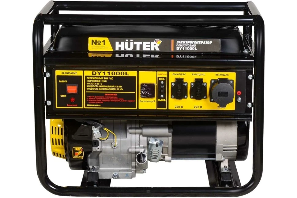 Изображение товара Бензиновый генератор Huter DY11000L 9 кВт, электростанция для дома и работы Изображение товара Бензиновый генератор Huter DY11000L 9 кВт, электростанция для дома и работы