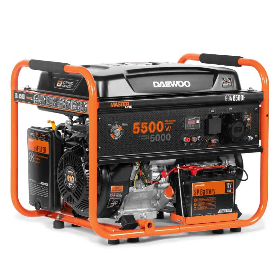 Изображение товара Генератор бензиновый Daewoo GDA 6500E с электрическим стартом