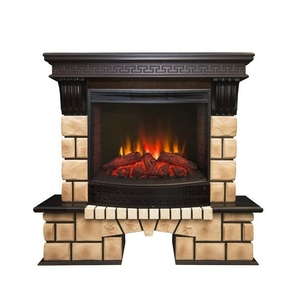 Изображение товара Электрокамин RealFlame Stone Brick 25/25,5 с очагом Evrika LED с эффектом живого пламени