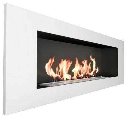 Изображение товара Встраиваемый электрокамин Zefire Elliot 1200 с белой рамкой