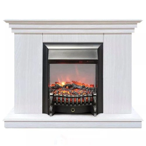 Изображение товара Каминокомплект Хорошие Камины Марс с очагом RealFlame Fobos Lux BL S белое дерево