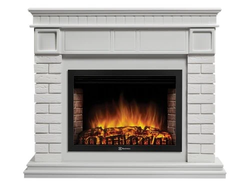 Изображение товара Каминокомплект Firelight Bricks 30 с очагом Electrolux EFP/P-3020LS камень белый/белая эмаль