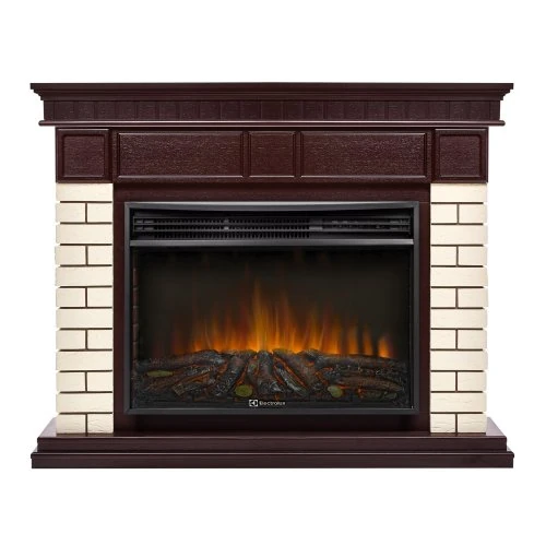 Изображение товара Каминокомплект Firelight Bricks 25 с очагом Electrolux EFP/P-2720RLS N камень бежевый/шпон темный дуб