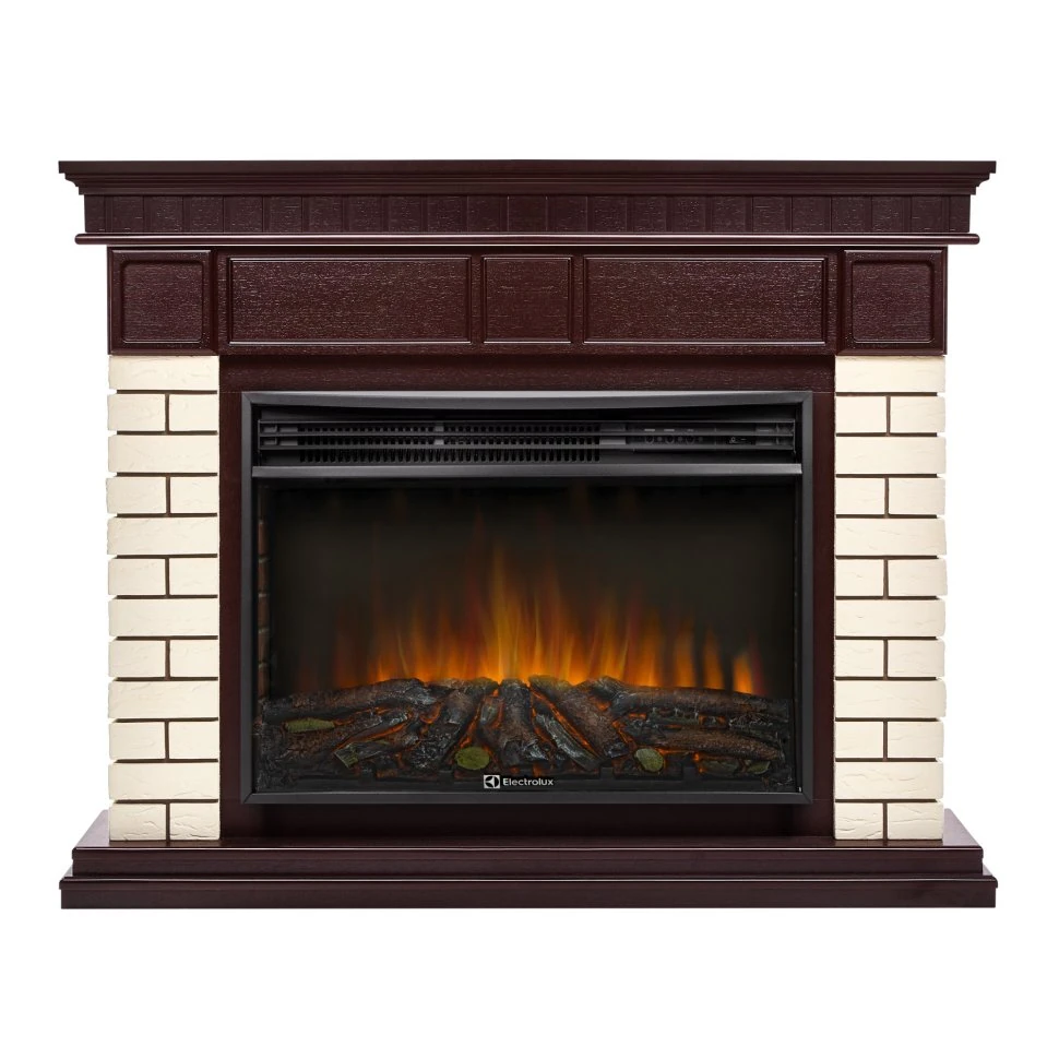 Изображение товара Каминокомплект Firelight Bricks 25 с очагом Electrolux EFP/P-2720RLS N камень бежевый/шпон темный дуб Изображение товара Каминокомплект Firelight Bricks 25 с очагом Electrolux EFP/P-2720RLS N камень бежевый/шпон темный дуб