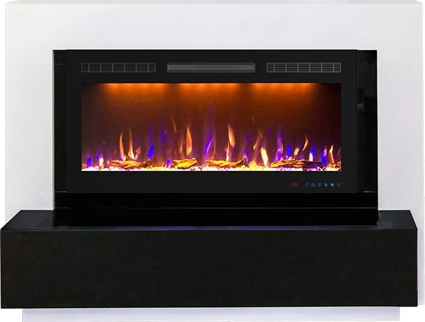 Изображение товара Электрокаминокомплект Royal Flame Stockholm с очагом Crystal 40 RF, белый, современный дизайн