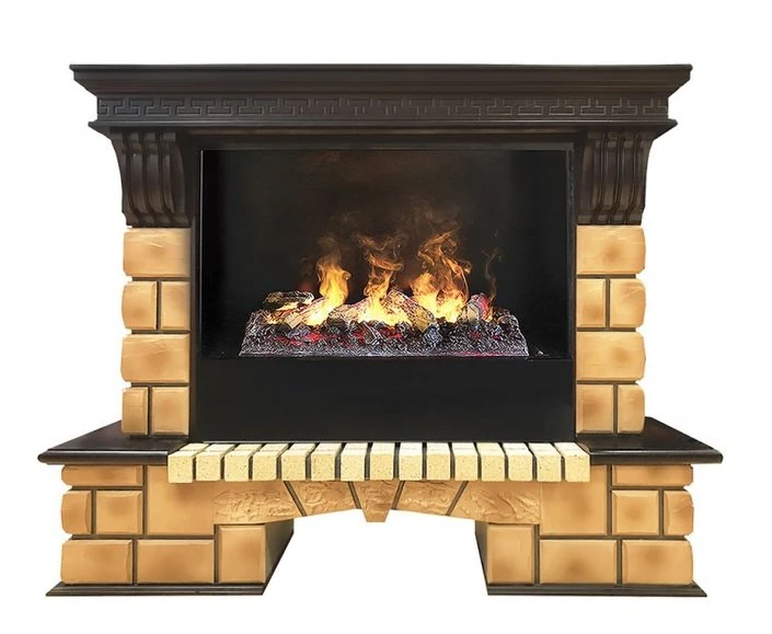 Изображение товара Электрокамин RealFlame Stone Brick 26 AO с эффектом 3D пламени и увлажнением воздуха