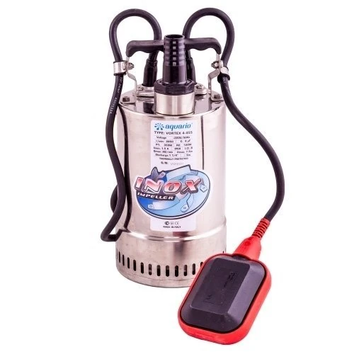 Изображение товара Дренажный насос Aquario Vortex 4-4SS для грязной воды с автоматикой и защитой IP68 Изображение товара Дренажный насос Aquario Vortex 4-4SS для грязной воды с автоматикой и защитой IP68