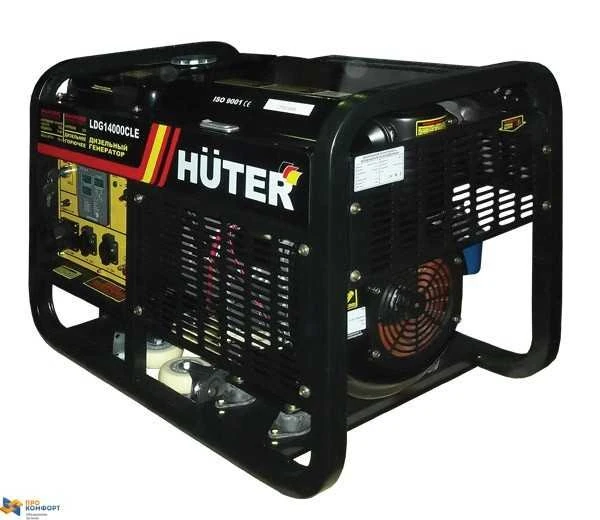 Изображение товара Дизельный электрогенератор Huter LDG14000CLE 10 кВт с электростартером и защитой