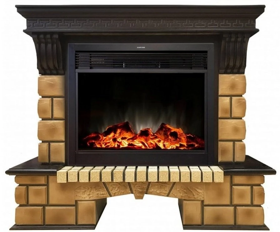 Изображение товара Электрокамин с каменьным порталом RealFlame Stone Brick 26 MoonBlaze