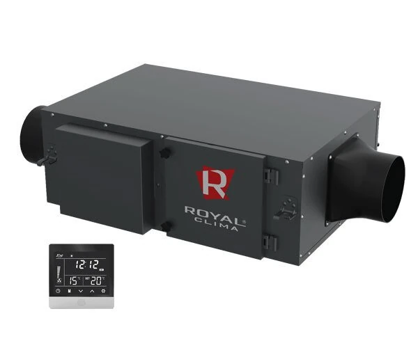 Изображение товара Компактная приточная установка Royal Clima RCV-900LUX+EH-2800 Vento с Wi-Fi Изображение товара Компактная приточная установка Royal Clima RCV-900LUX+EH-2800 Vento с Wi-Fi