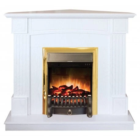 Изображение товара Каминокомплект RealFlame Andrea Corner с очагом Fobos Lux Brass S