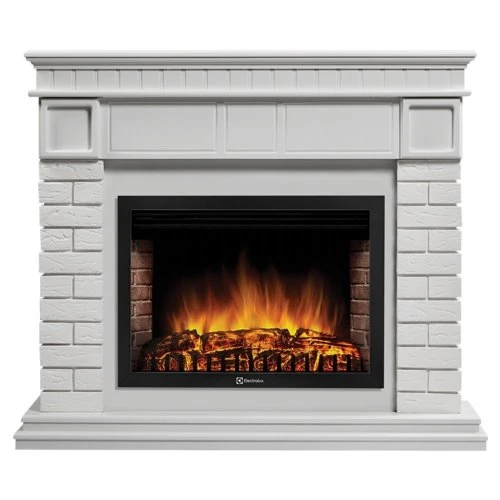 Изображение товара Каминокомплект Firelight Bricks 30 с очагом Electrolux EFP/P-3020LS N камень белый/белая эмаль