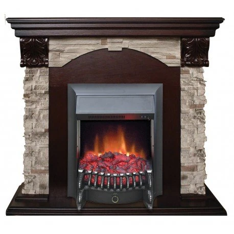 Изображение товара Электрокамин RealFlame Dublin ROCKSTD EUG AO с эффектом живого пламени и звуком