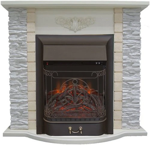 Изображение товара Каминокомплект Interflame Аспен сланец с очагом Majestic FX M Black