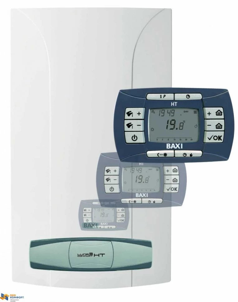 Изображение товара Настенный газовый котел BAXI LUNA-3 Comfort 240 i Изображение товара Настенный газовый котел BAXI LUNA-3 Comfort 240 i