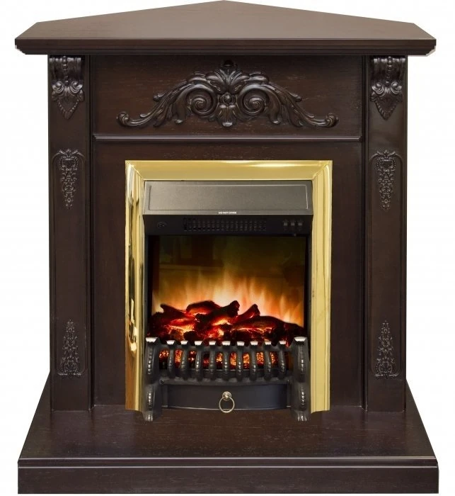Изображение товара Электрокамин угловой RealFlame Anita corner STD с очагом Fobos Lux Brass S