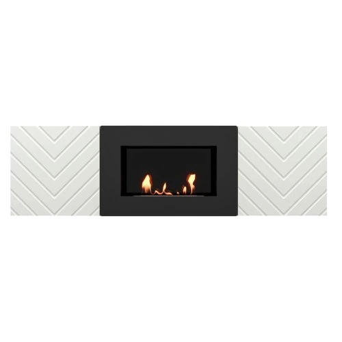 Изображение товара Тумба с биокамином Firelight BFP/P-1400V белый+набор керамических дров береза