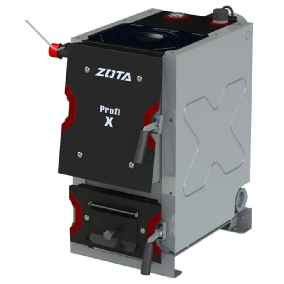 Изображение товара Твердотопливный котел Zota Profi-X 12П мощностью 12 кВт для отопления и горячего водоснабжения Изображение товара Твердотопливный котел Zota Profi-X 12П мощностью 12 кВт для отопления и горячего водоснабжения