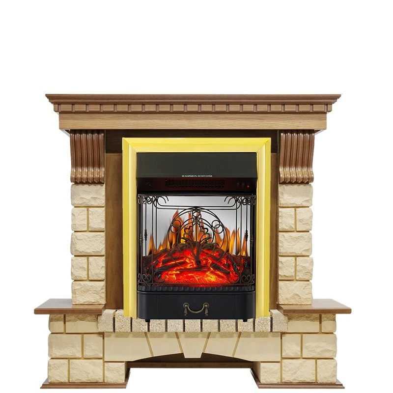 Изображение товара Электрокаминокомплект Royal Flame Pierre Luxe шампань с очагом Majestic FX М Brass