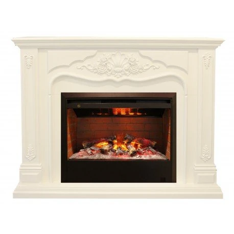 Изображение товара Электрокамин комплект RealFlame Victoria 26 WT с 3D Helios 26 очагом, стильный и безопасный